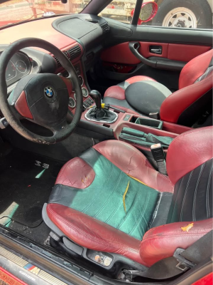 1999 BMW M Coupe in Imola Red 2 over Imola Red & Black Nappa