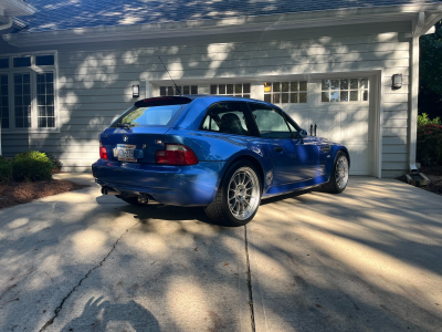 1999 BMW M Coupe in Estoril Blue Metallic over Estoril Blue & Black Nappa