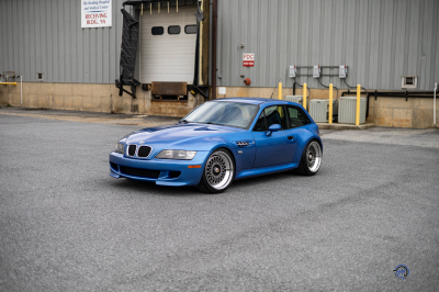 1999 BMW M Coupe in Estoril Blue Metallic over Estoril Blue & Black Nappa