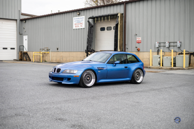 1999 BMW M Coupe in Estoril Blue Metallic over Estoril Blue & Black Nappa