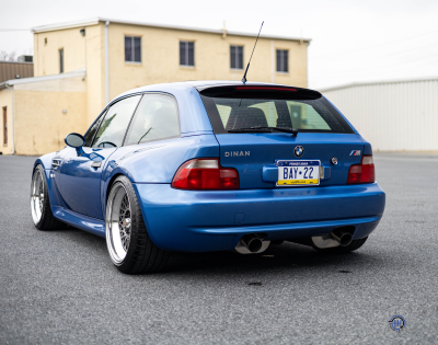 1999 BMW M Coupe in Estoril Blue Metallic over Estoril Blue & Black Nappa