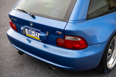 1999 BMW M Coupe in Estoril Blue Metallic over Estoril Blue & Black Nappa