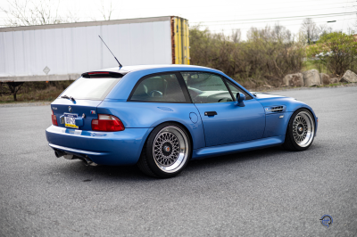 1999 BMW M Coupe in Estoril Blue Metallic over Estoril Blue & Black Nappa