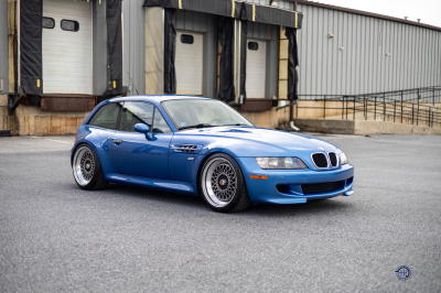 1999 BMW M Coupe in Estoril Blue Metallic over Estoril Blue & Black Nappa