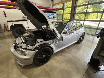 1999 BMW M Coupe in Arctic Silver Metallic over Dark Gray & Black Nappa