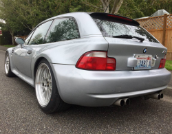 1999 BMW M Coupe in Arctic Silver Metallic over Imola Red & Black Nappa