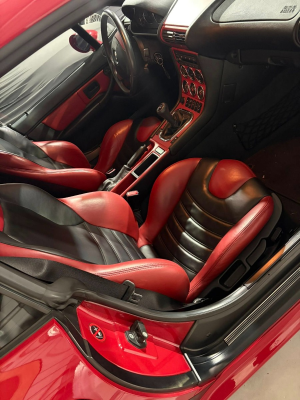 1999 BMW M Coupe in Imola Red 2 over Imola Red & Black Nappa