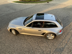 1999 BMW M Coupe in Arctic Silver Metallic over Imola Red & Black Nappa