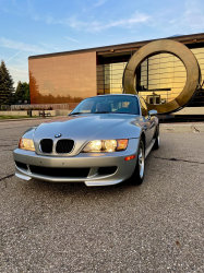 1999 BMW M Coupe in Arctic Silver Metallic over Imola Red & Black Nappa