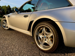 1999 BMW M Coupe in Arctic Silver Metallic over Imola Red & Black Nappa