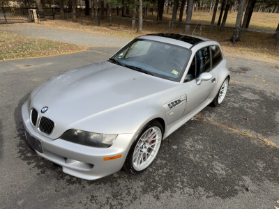 2000 BMW M Coupe in Titanium Silver Metallic over Estoril Blue & Black Nappa