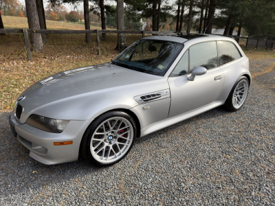 2000 BMW M Coupe in Titanium Silver Metallic over Estoril Blue & Black Nappa