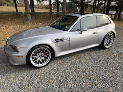 2000 BMW M Coupe in Titanium Silver Metallic over Estoril Blue & Black Nappa
