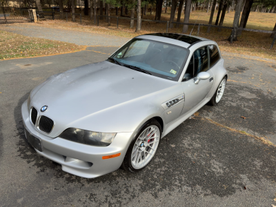 2000 BMW M Coupe in Titanium Silver Metallic over Estoril Blue & Black Nappa