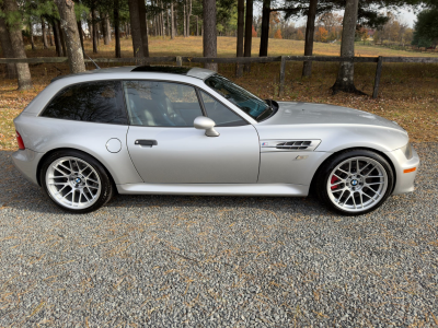 2000 BMW M Coupe in Titanium Silver Metallic over Estoril Blue & Black Nappa
