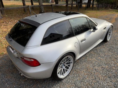 2000 BMW M Coupe in Titanium Silver Metallic over Estoril Blue & Black Nappa