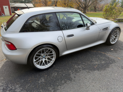 2000 BMW M Coupe in Titanium Silver Metallic over Estoril Blue & Black Nappa