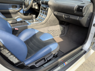 2000 BMW M Coupe in Titanium Silver Metallic over Estoril Blue & Black Nappa