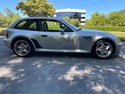 2000 BMW M Coupe in Titanium Silver Metallic over Estoril Blue & Black Nappa