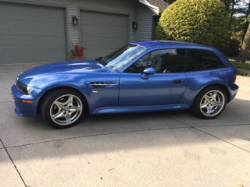 2000 BMW M Coupe in Estoril Blue Metallic over Estoril Blue & Black Nappa