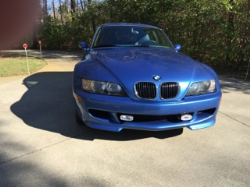 2000 BMW M Coupe in Estoril Blue Metallic over Estoril Blue & Black Nappa