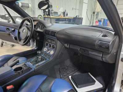 2000 BMW M Coupe in Titanium Silver Metallic over Estoril Blue & Black Nappa