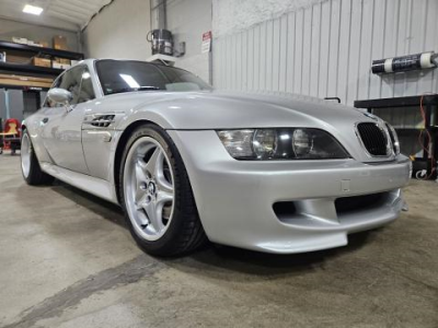 2000 BMW M Coupe in Titanium Silver Metallic over Estoril Blue & Black Nappa