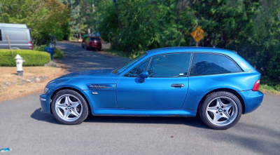 2000 BMW M Coupe in Estoril Blue Metallic over Estoril Blue & Black Nappa