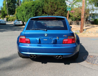 2000 BMW M Coupe in Estoril Blue Metallic over Estoril Blue & Black Nappa