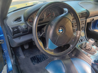 2000 BMW M Coupe in Estoril Blue Metallic over Estoril Blue & Black Nappa