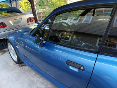 2000 BMW M Coupe in Estoril Blue Metallic over Estoril Blue & Black Nappa
