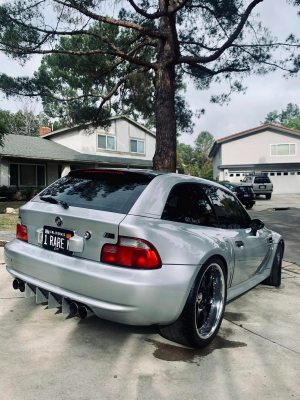 2000 BMW M Coupe in Titanium Silver Metallic over Imola Red & Black Nappa