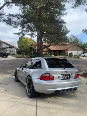 2000 BMW M Coupe in Titanium Silver Metallic over Imola Red & Black Nappa