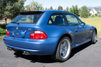 2000 BMW M Coupe in Estoril Blue Metallic over Estoril Blue & Black Nappa