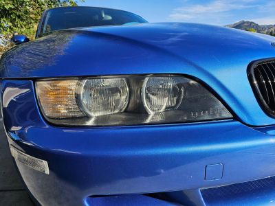 2000 BMW M Coupe in Estoril Blue Metallic over Estoril Blue & Black Nappa