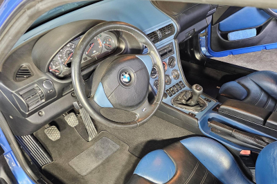 2000 BMW M Coupe in Estoril Blue Metallic over Estoril Blue & Black Nappa