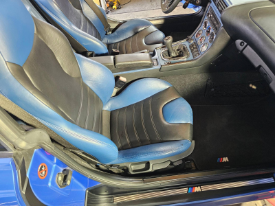 2000 BMW M Coupe in Estoril Blue Metallic over Estoril Blue & Black Nappa