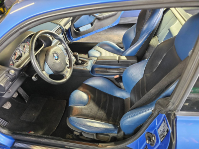 2000 BMW M Coupe in Estoril Blue Metallic over Estoril Blue & Black Nappa