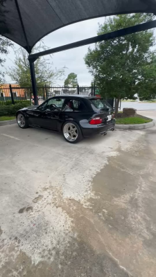 2000 BMW M Coupe in Cosmos Black Metallic over Imola Red & Black Nappa