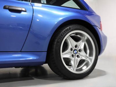 2000 BMW M Coupe in Estoril Blue Metallic over Estoril Blue & Black Nappa