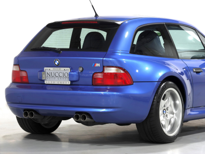 2000 BMW M Coupe in Estoril Blue Metallic over Estoril Blue & Black Nappa