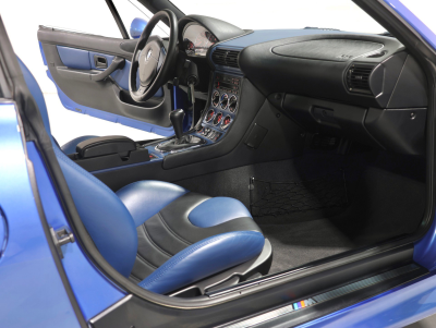 2000 BMW M Coupe in Estoril Blue Metallic over Estoril Blue & Black Nappa