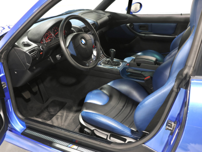 2000 BMW M Coupe in Estoril Blue Metallic over Estoril Blue & Black Nappa