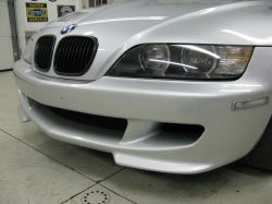 2000 BMW M Coupe in Titanium Silver Metallic over Black Nappa - Front Detail