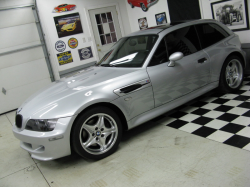 2000 BMW M Coupe in Titanium Silver Metallic over Black Nappa - Front 3/4