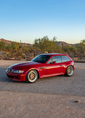 2000 BMW M Coupe in Imola Red 2 over Black Nappa