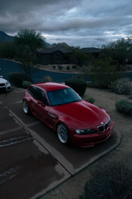 2000 BMW M Coupe in Imola Red 2 over Black Nappa
