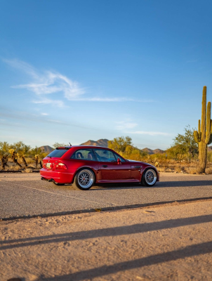 2000 BMW M Coupe in Imola Red 2 over Black Nappa