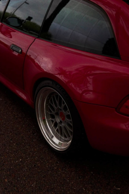 2000 BMW M Coupe in Imola Red 2 over Black Nappa