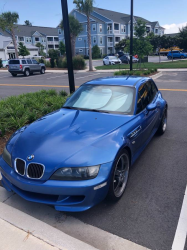 2000 BMW M Coupe in Estoril Blue Metallic over Estoril Blue & Black Nappa